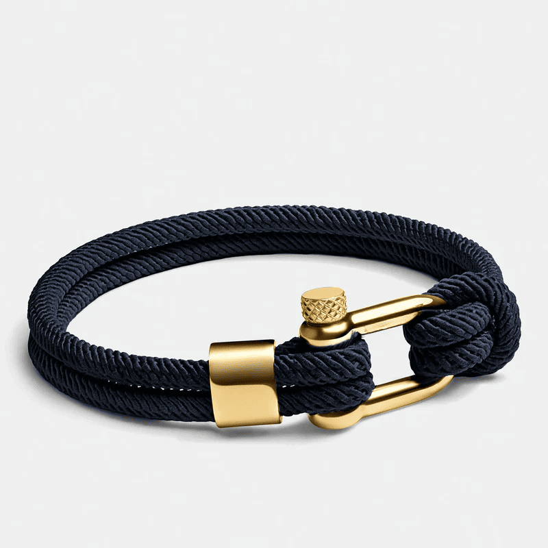 Blue Rope Bracelet Malibu Gold